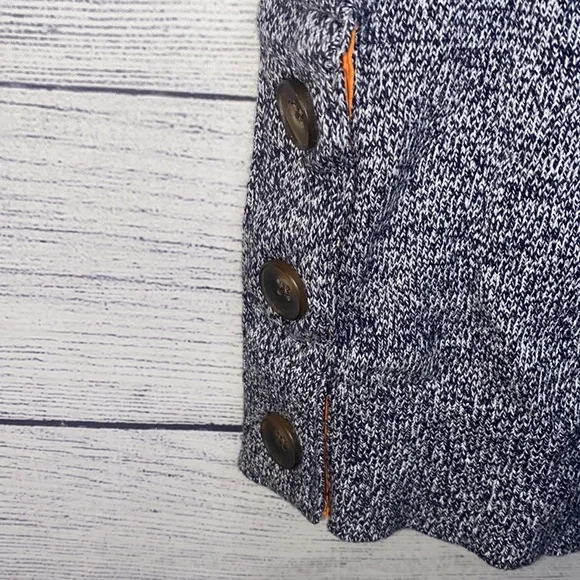 The Outfitters by Landโs End heathered grey sweater with button detail on side - Picture 9 of 11